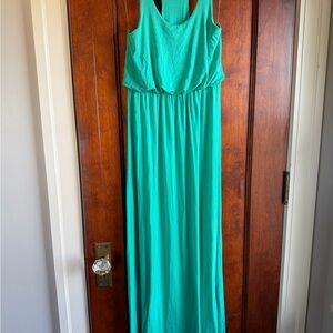 Lush Vibrant Teal Maxi Dress
